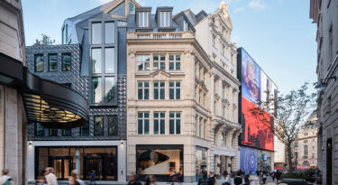 mixed-use building behind the iconic Piccadilly Lights in central London.