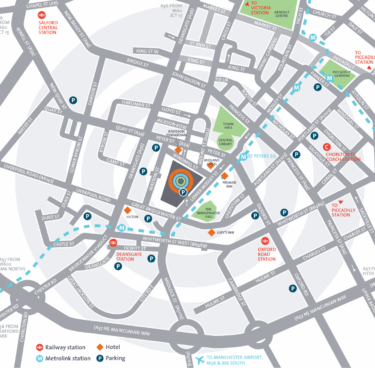 Housing 2025 event Manchester map
