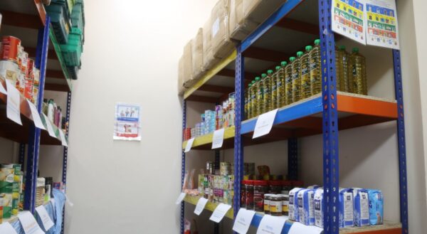 food on shelves Finchley foodbank