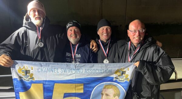 record-breaking Channel swim Blesma team