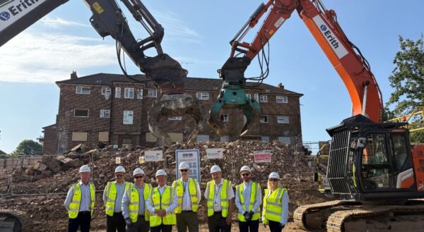 A group of workers at the Chippenham Road site