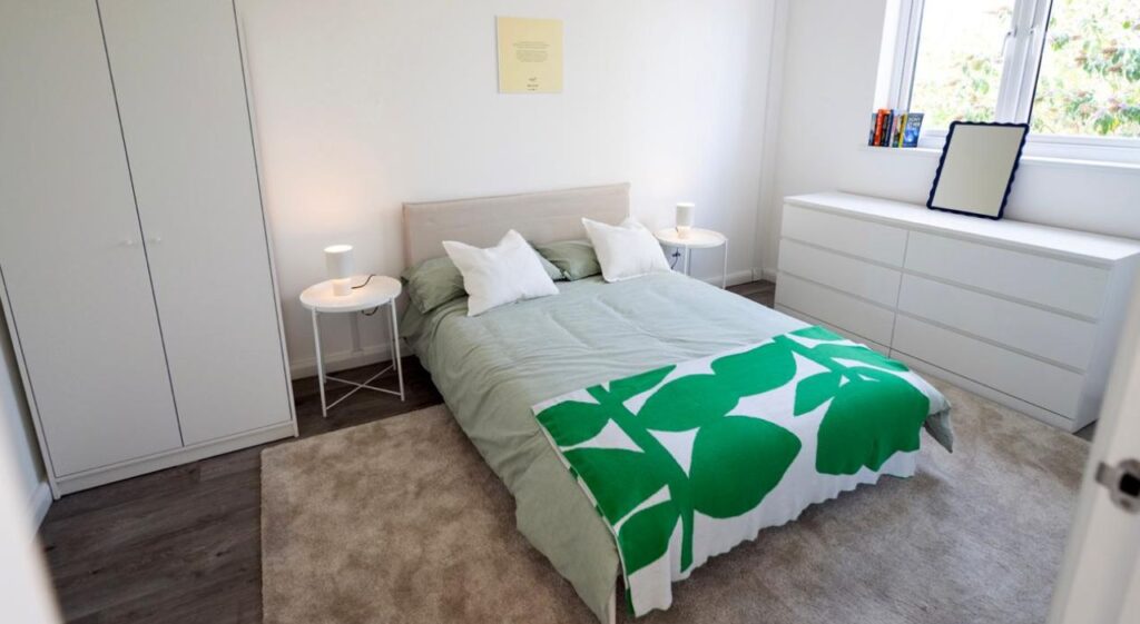 modular housing demonstrator bedroom