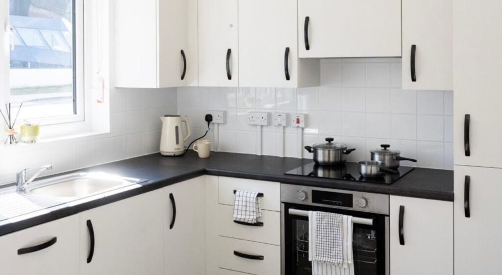 modular housing demonstrator kitchen