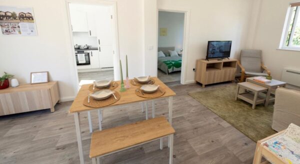 modular housing demonstrator living area