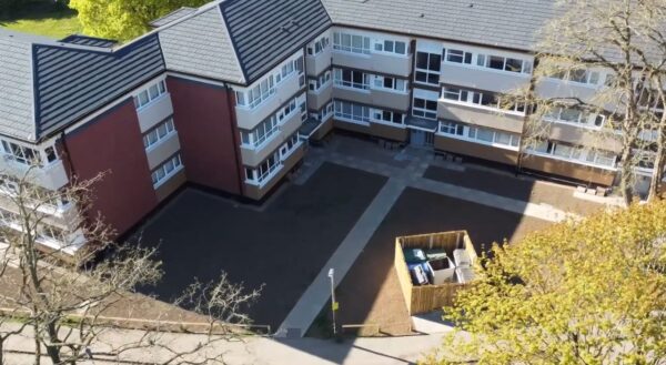 An estate containing residential flats