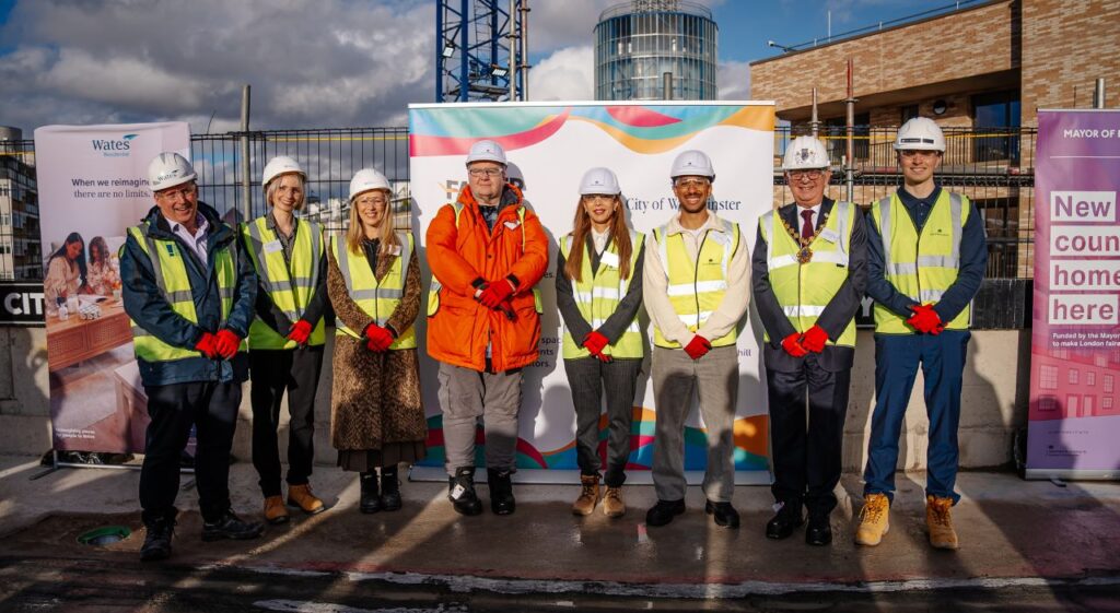 Westminster Balmoral House topping out Wates Residential team