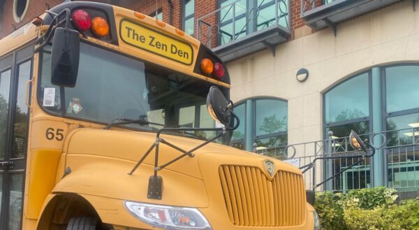 The Zen Bus outside the Leatherhead office