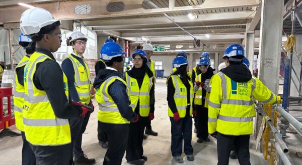 Build UK Open Doors kids on site