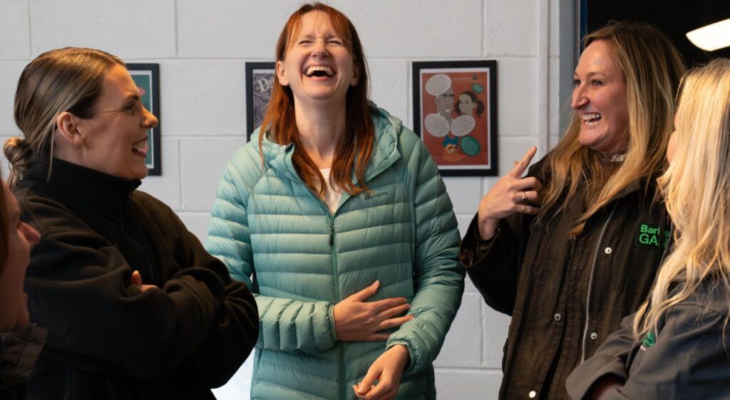 Grangetown community club people laughing