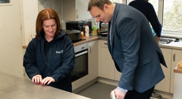 Grangetown community club people looking around
