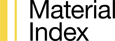 Material Index logo with two yellow stripes