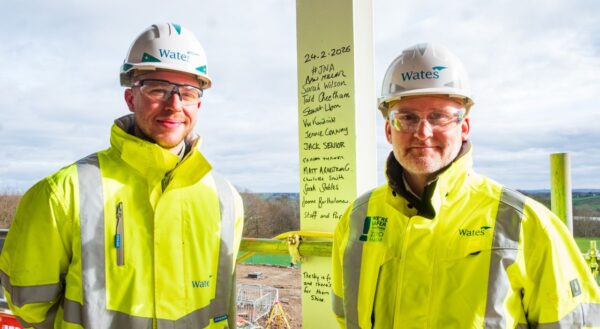 Wates workers smiling on the Joseph Norton project