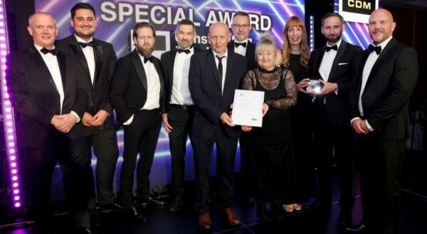 SES team winning at the Constructing Excellence North East Awards
