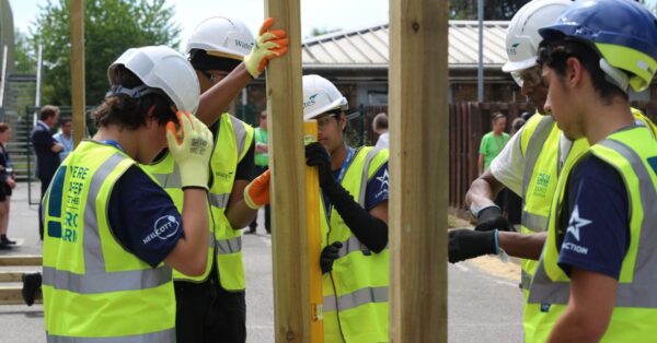 NESCOT students building