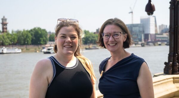 Su Pickerill smiling near the Thames
