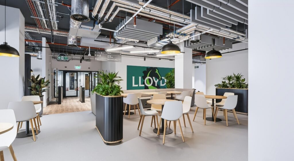 Lloyds Banking Group Cardiff Hub tables and chairs