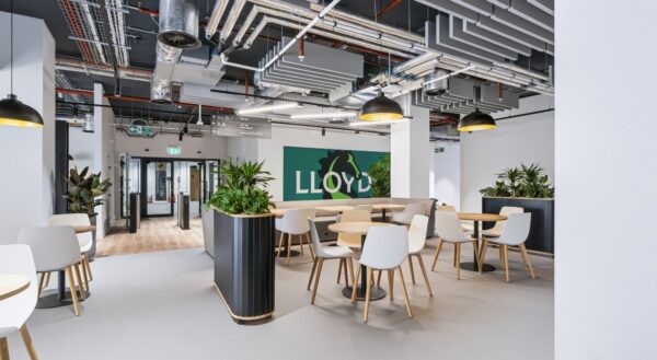 Lloyds Banking Group Cardiff Hub tables and chairs